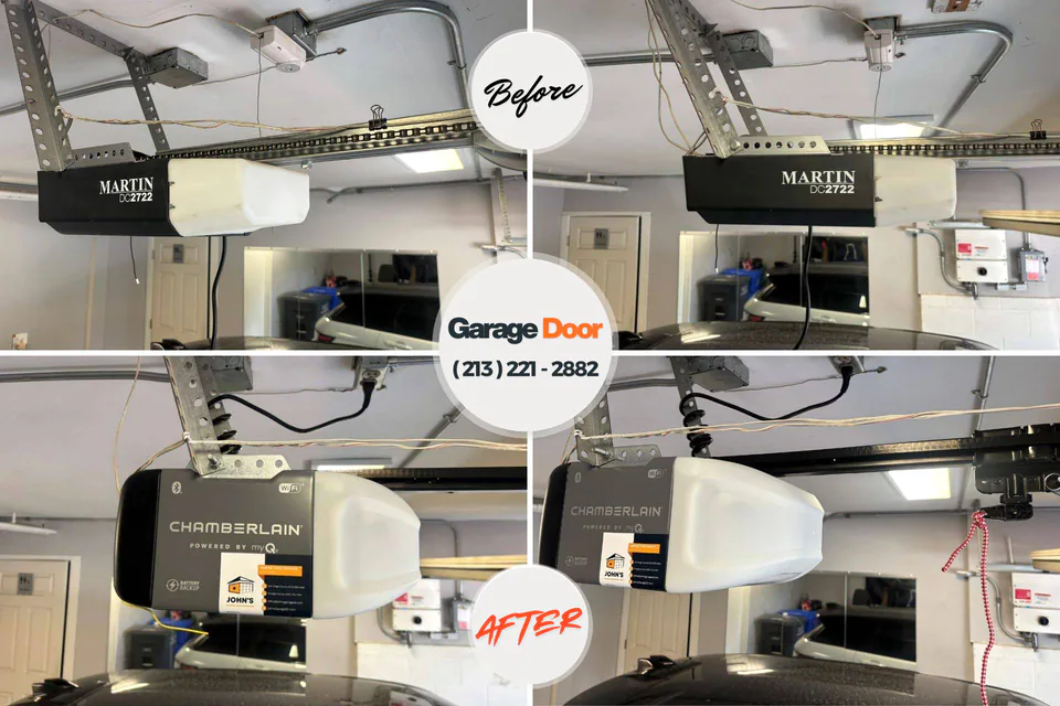 Before and after: garage door repair Ellensburg, WA